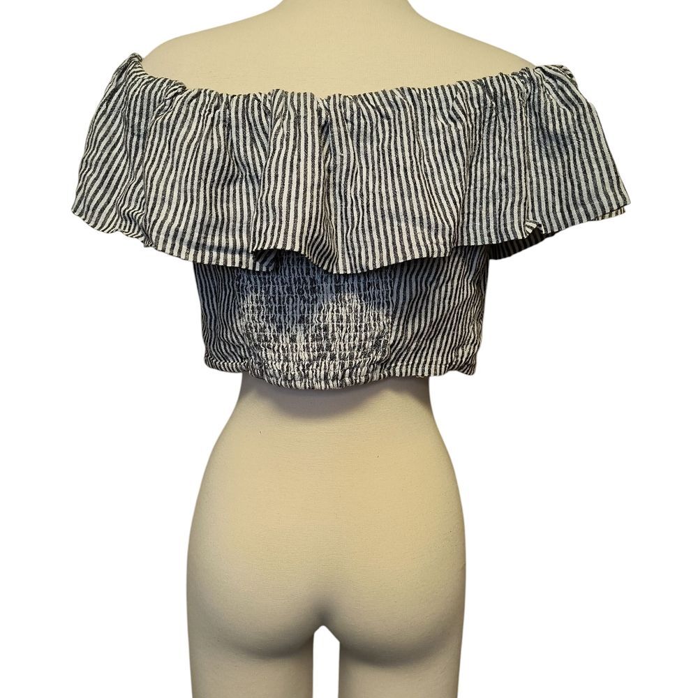 A New Day Striped Off-Shoulder Ruffle Top - Picture 3 of 3